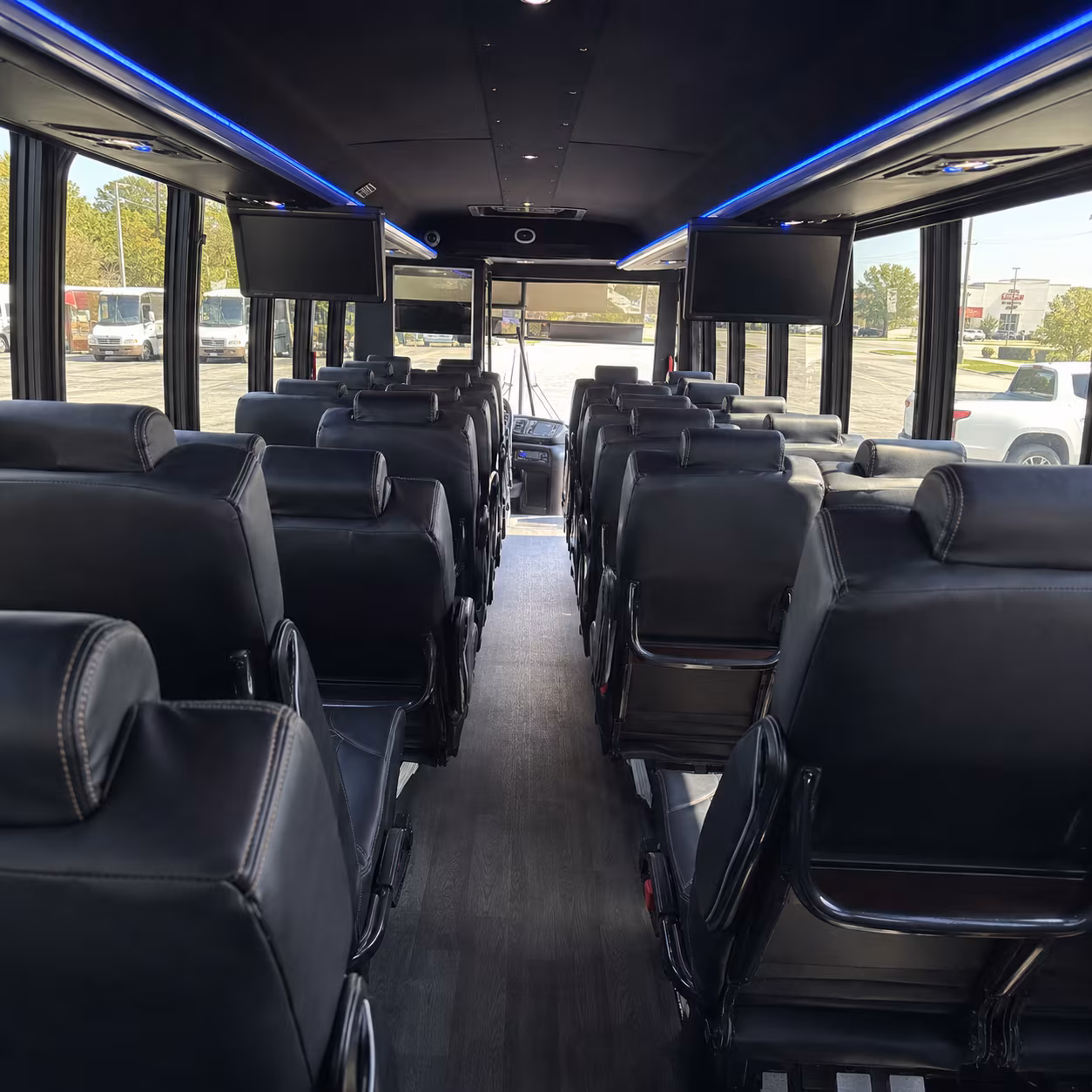 can i book a one way a round trip or a multi day package for a bus rental in cedar park