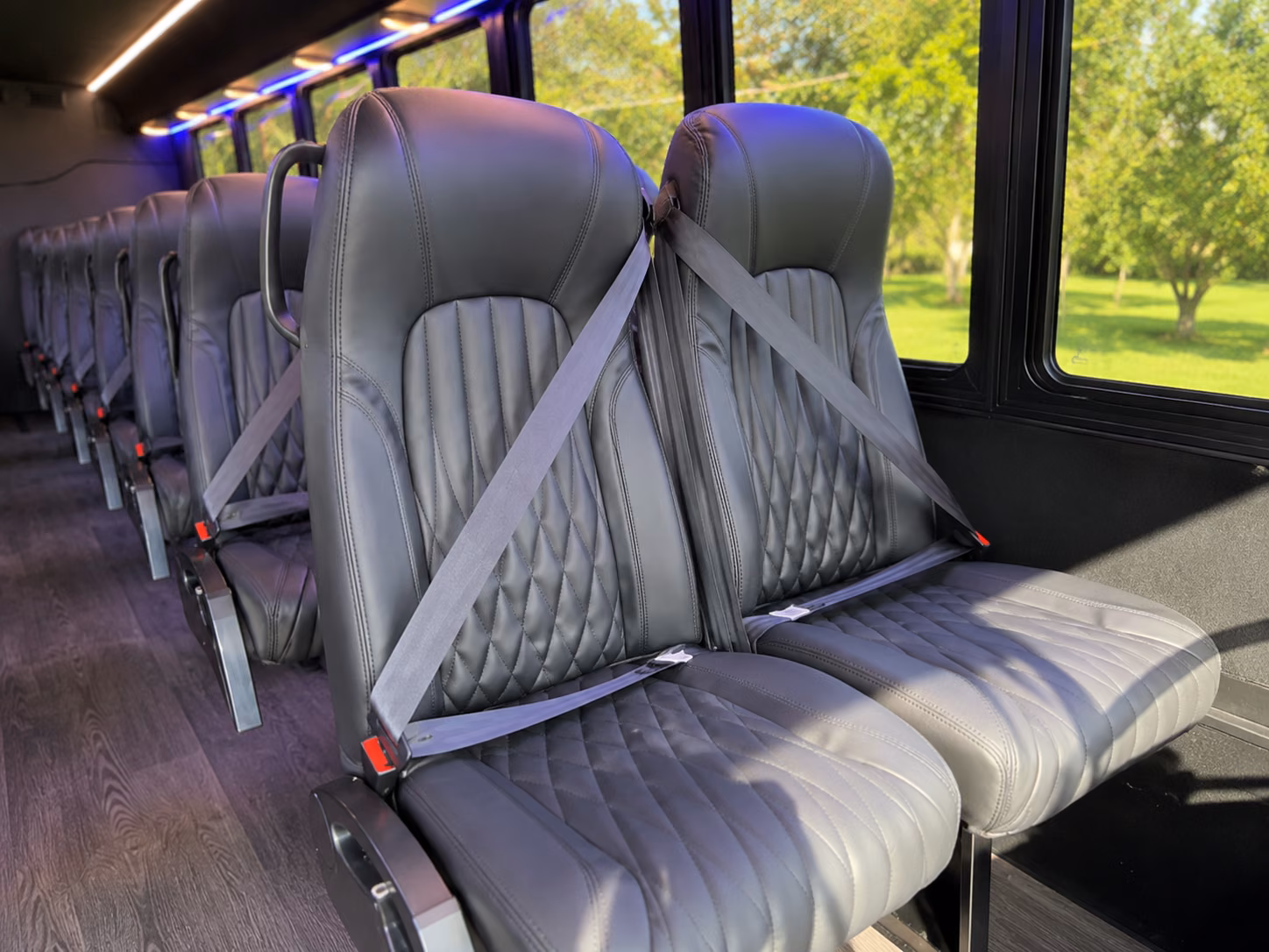 cedar park 18 passenger minibus interior
