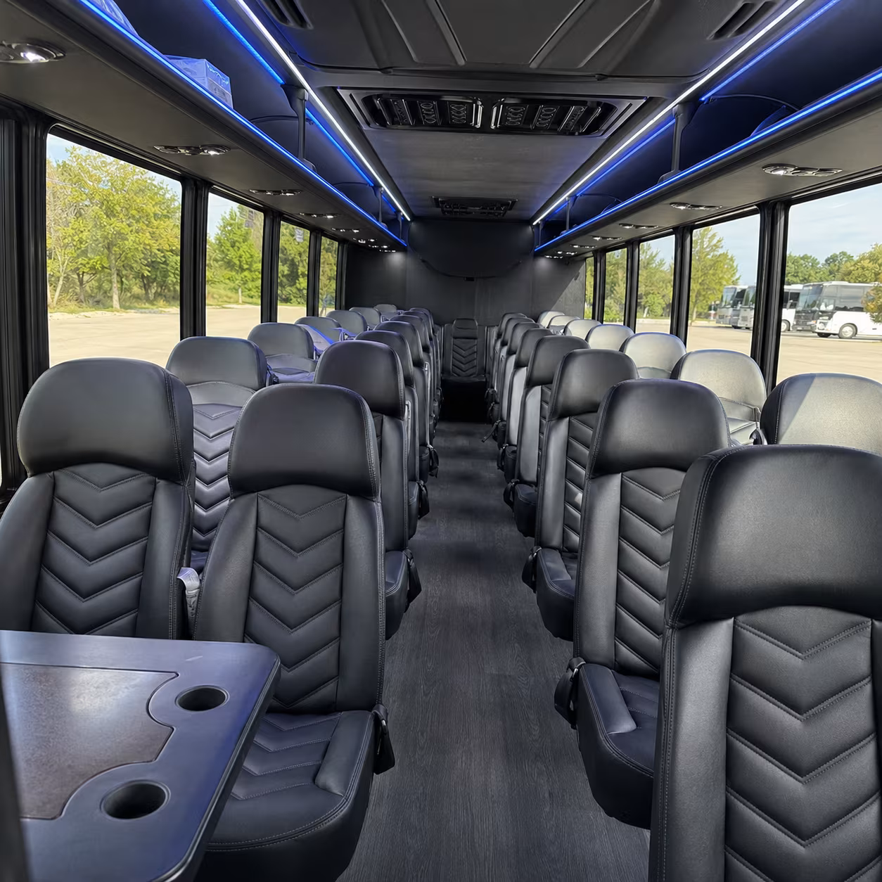 cedar park 25 passenger minibus inside