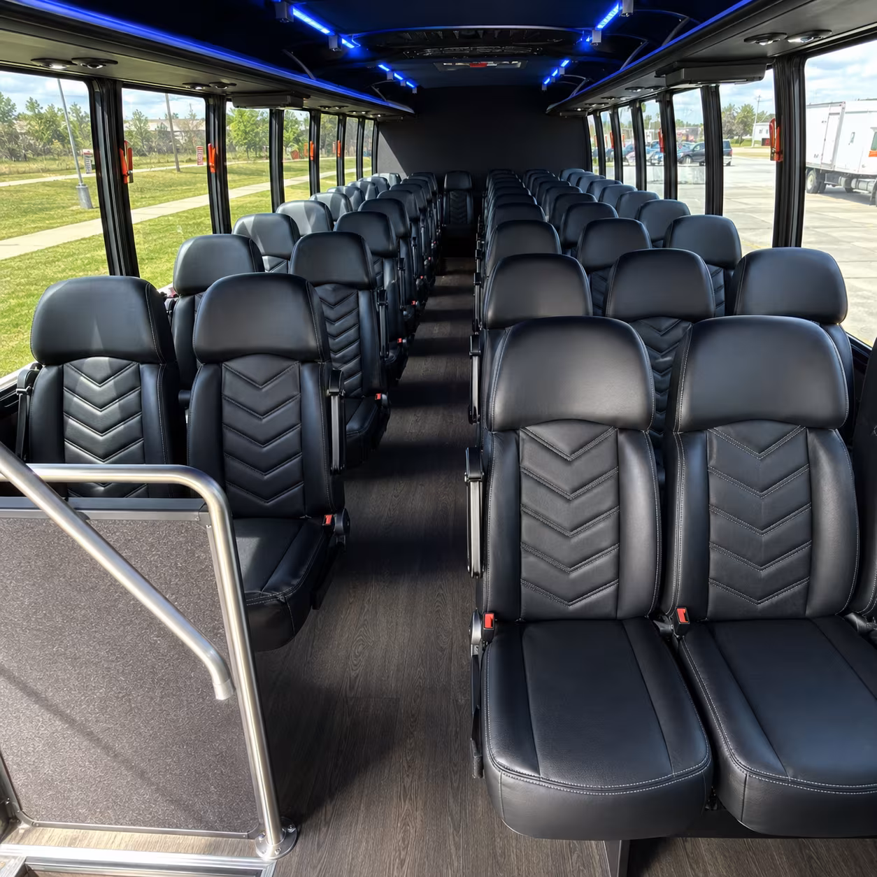 cedar park 28 passenger minibus interior