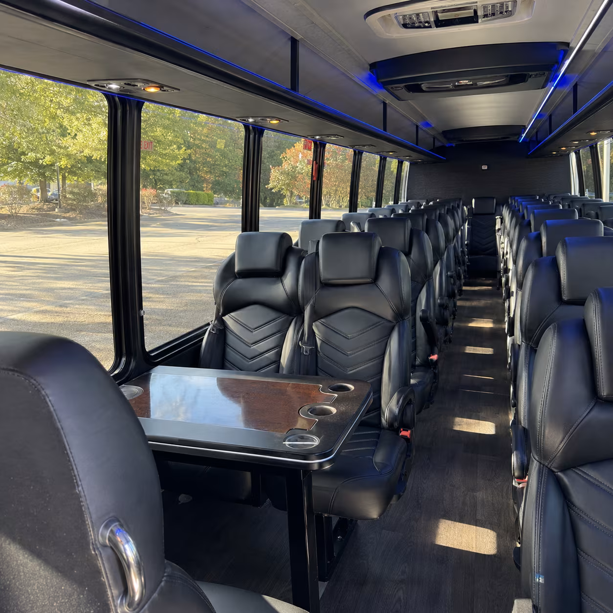 cedar park 30 passenger minibus inside