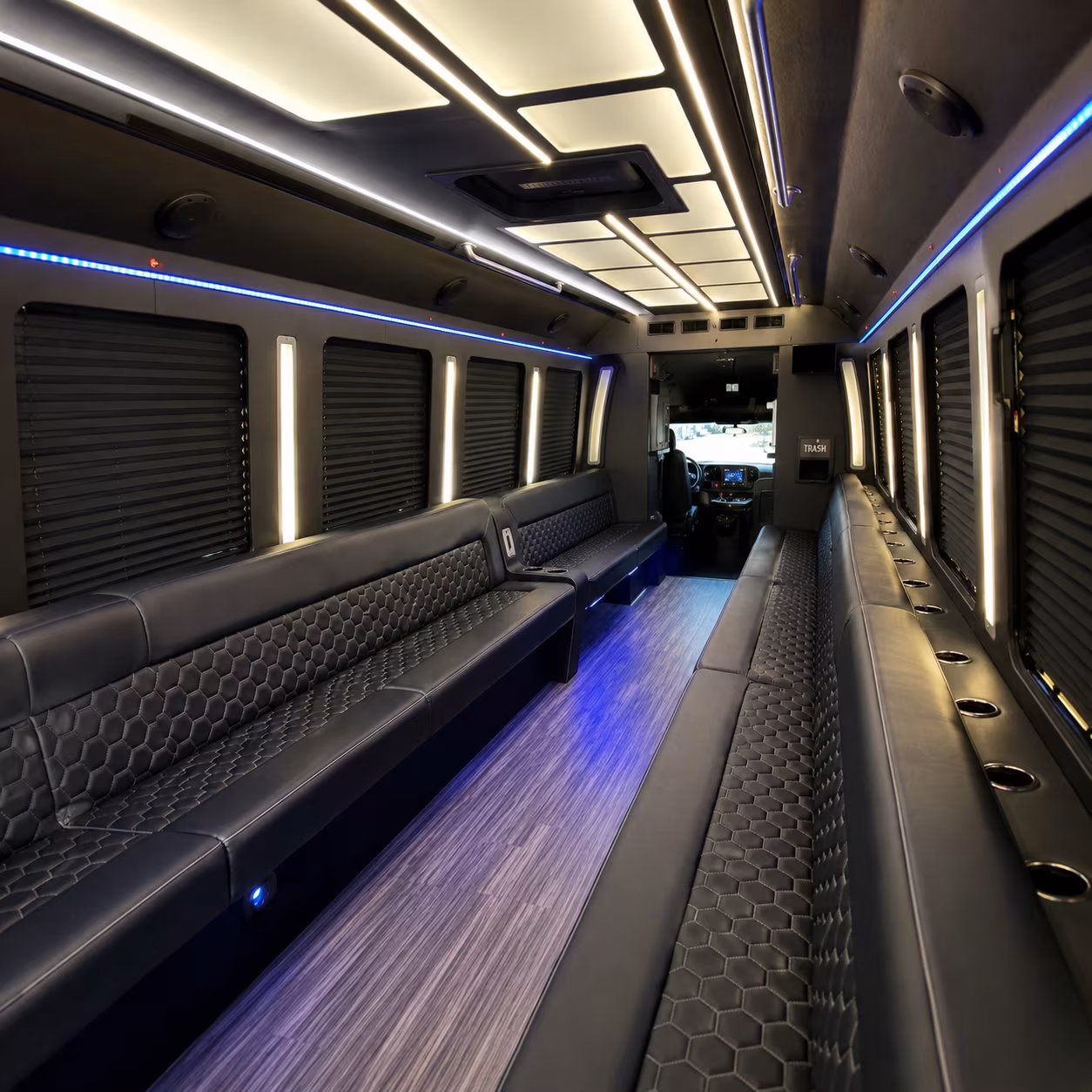 cedar park party bus rental interior